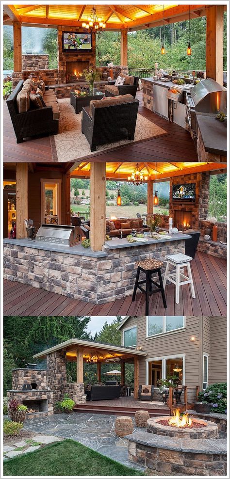 Outdoor Lighting Ideas - Not next week, not tomorrow, Act NOW! Find what you need from one of the world's most reputable online store. Design Per Patio, Modern Outdoor Kitchen, Outdoor Kitchen Appliances, Backyard Kitchen, Backyard Inspiration, Have Inspiration, Backyard Living, Backyard Patio Designs, Outdoor Kitchen Design