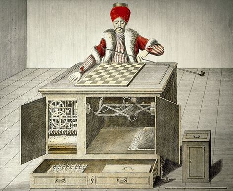 Ancient dreams of intelligent machines: 3,000 years of robots Mechanical Turk, Mechanical Calculator, Mobile Robot, Wooden Man, Physics And Mathematics, Royal Society, Benjamin Franklin, Edgar Allan Poe, Chess Board