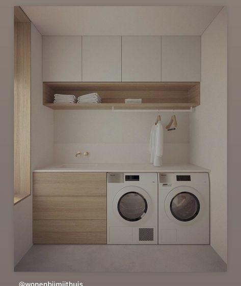 Dream Laundry Room, Laundry Room Layouts, Laundry Room Renovation, Laundry Design, Modern Laundry Rooms, Laundry Room Remodel, Laundry Room Inspiration, Bad Inspiration, Laundry Room Storage