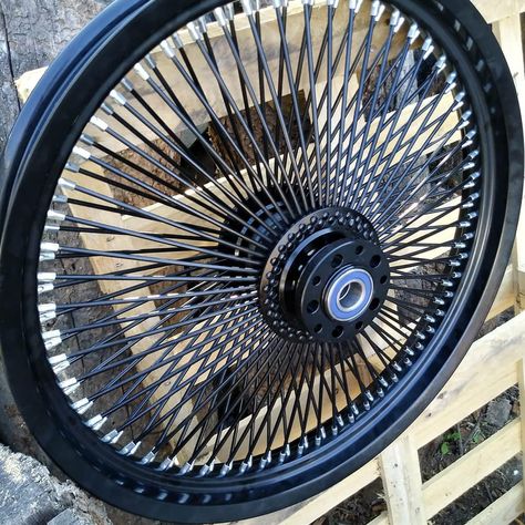 Front wheel for custom bike, available 36-80-120 spokes Custom Motorcycle Parts, Trike Bicycle, Bicycle Rims, Bicycle Wheels, Chopper Bike, Motorcycle Wheels, Harley Bikes, Honda Shadow, Custom Bike