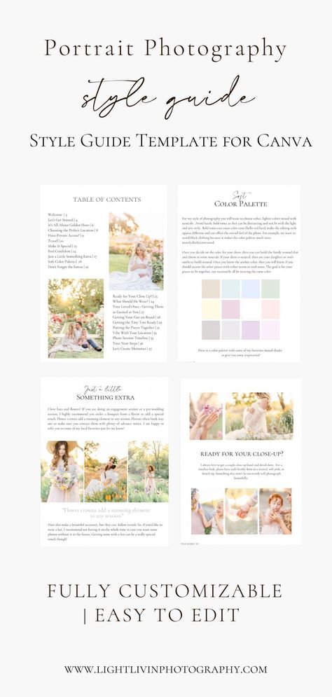 Style Guide Photography, Style Guide Photoshoot, Photography Wardrobe Guide, Light And Airy Portraits, Styling Guide Photography, Style Guide For Photography Clients, Light And Airy Family Photography, Photographer Style Guide, Photography Style Guide For Clients