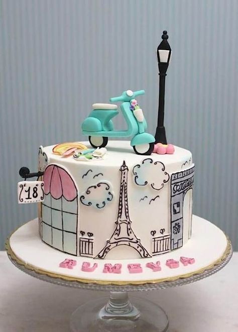 Tortas de temática París Bolo Paris, Paris Themed Cakes, Tårta Design, Paris Cakes, Novelty Cakes, Gorgeous Cakes, Occasion Cakes, The Eiffel Tower, Fancy Cakes