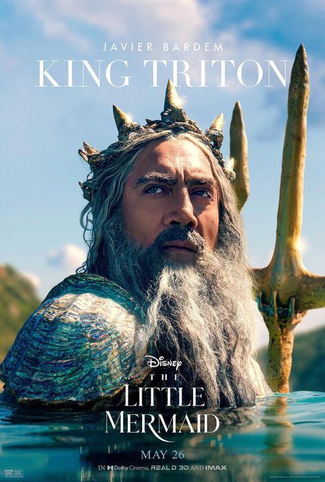 King Triton King Triton Costume, Disney Couple Costumes, Halle Bailey Little Mermaid, The Little Mermaid 2023, Little Mermaid 2023, Mermaid Character, Lilin Aroma, Little Mermaid Characters, King Triton