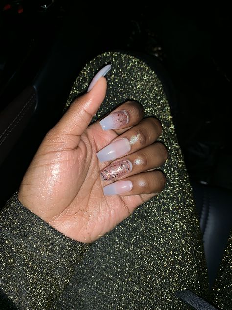 Ombré Nails Dark, Dark To Light Ombre Nails, Cream And Gold Ombre Nails, Brown White Ombre Nails, Tan White Ombre Nails, Ambre Nails Ombre Pink And White Glitter, Nails Dark Skin, Light Pink Nail Polish, Nails Dark