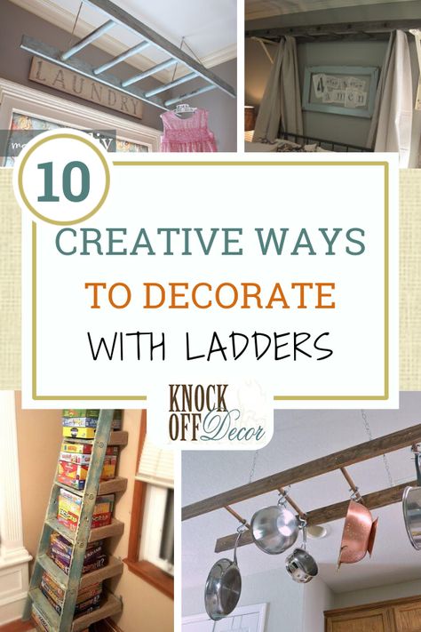 I bet that your great-great-grandfather had a variety of ladders on his farm to reach the upper barn, fruit trees, and roofs. If he was crafty, there’s a chance he crafted those ladders himself, or at least bought them from a local chap who made them by hand. From trash to treasure (more like from haystack to house!) But what to do with a random ladder inside your home?The ideas are endless for bathrooms, bedrooms, living rooms, and even closets. Take a look! Vintage Ladder, Crafty Decor, Living Room Arrangements, Woodworking Books, Woodworking For Kids, Work Diy, Repurposed Items, Diy House Projects, Trash To Treasure
