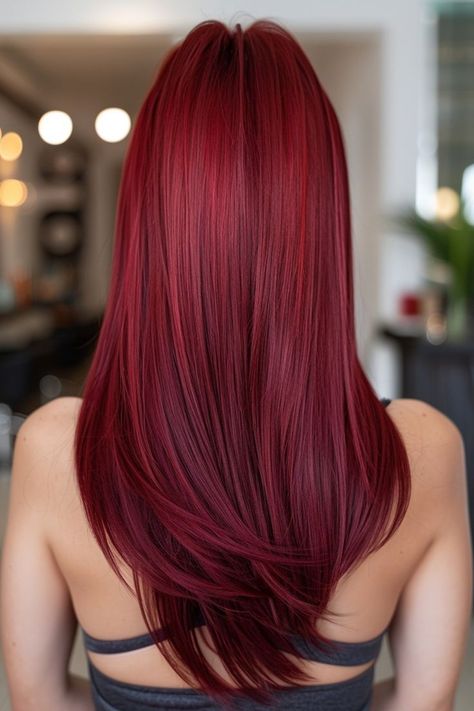 Remedies For Itchy Scalp, Deep Cherry Red Hair, Blood Red Hair, Raspberry Wine, Vibrant Red Hair, Wine Hair Color, Red Hair Color Ideas, Red Hair Looks, Red Hair Inspiration