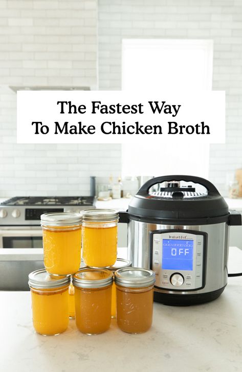 How to Easily Make Instant Pot Chicken Broth - Fresh Exchange Instant Pot Chicken Broth, Making Chicken Broth, Bone Broth Instant Pot, Make Chicken Broth, Making Chicken, Meals Of The Day, Quick Chicken, Stuffed Whole Chicken, Fresh Chicken