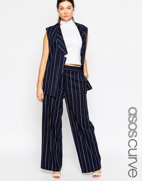 No More Boring Black Suits,Turn Up Your Office Style With These Chic Spring Plus Size Pant Suits | Stylish Curves Plus Size Pant Suits, Frugal Male Fashion, How To Wear Culottes, Outfit Curvy, Plus Size Chic, Moda Curvy, Work Wear Outfits, Cato Fashion, Fashion To Figure