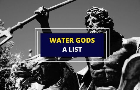 Black and white photograph of a Poseidon statue. How To Control Water Element, Ocean Deities, List Of Deities, God Of Water, Element Of Water, Water Bodies, Different Cultures, Water Element, Greek Gods