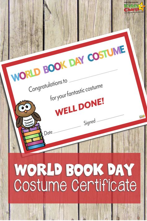 If you are after a World Book Day certificate for the best costume- we'd got one! Download it today. #boos #worldbokday #learning #certificates #free World Book Day Activities, Fiction Books For Kids, World Book Day Costumes, Book Day Costumes, Reward Chart Kids, Dating World, Curious Kids, Free Preschool Printables, Parenting Inspiration