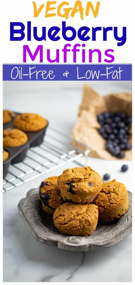 These vegan blueberry muffins are moist, fluffy, and packed with fresh blueberries. They are so good, no one will ever know they are healthy unless you tell them. And even then, they won’t believe you! #veganblueberrymuffins #nooil #veganbreakfastideas Sugar Free Blueberry Muffins, Paleo Blueberry Muffins, Sugar Free Muffins, Gaps Diet Recipes, Vegan Blueberry Muffins, Toddler Breakfast, Berry Muffins, Lemon Blueberry Muffins, Frozen Berries