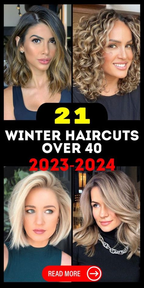 Haircuts Over 40, Shoulder Length Hair Styles For Women, Winter Haircuts, Winter Hair Trends, Textured Pixie Cut, Medium Hair Styles For Women, Bob Haircut Curly, Easy Hair Cuts, Trendy Haircuts For Women