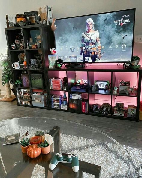 Decor Small Living Room, Stone Living Room, Games Room Inspiration, Small Game Rooms, Gamer Room Decor, Video Game Room Design, Tv Board, Video Game Rooms, Future Apartment Decor