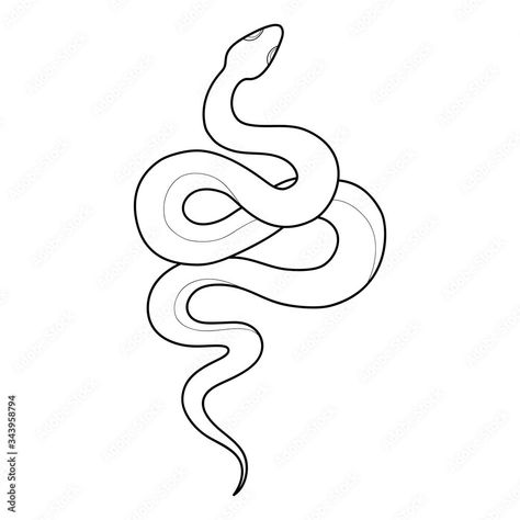 Outline Snake Tattoo, Image Drawing, Snake Images, Tattoo Snake, Henna Drawings, Snake Drawing, Tattoo Templates, Cowgirl Art, Vintage Cowgirl