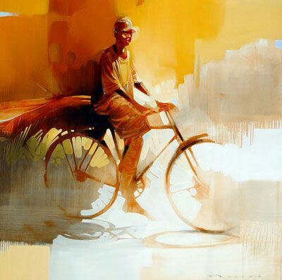 Peter Pharoah, Bicycle Painting, Afrique Art, African Paintings, Afrikaanse Kunst, African Art Paintings, Garden Route, Soyut Sanat Tabloları, Bicycle Art