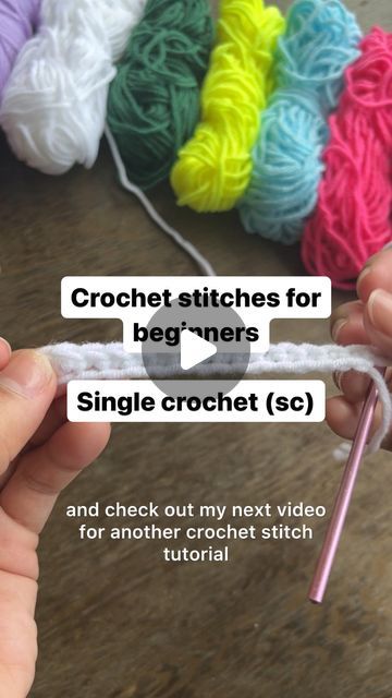 Crochet by Lookee on Instagram: "Basic Crochet stitches Tutorial: single crochet (sc). Check out my other videos for part 2. #crochet #crochetersofinstagram #handmade #crochetph #crafts" Crochet Videos Tutorials Step By Step, Beginner Crochet Tutorial, Crochet Stitches Video, Different Stitches, Basic Crochet, Crochet Stitches For Beginners, Crochet Videos Tutorials, Single Crochet Stitch, Crochet Stitches Tutorial