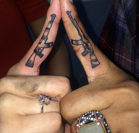 Best Friend Tattoos Man And Woman, Gangsta Matching Tattoos, Tattoos To Get With Your Guy Best Friend, Matching Tattoos With Your Boyfriend, Matching Tattoos For Best Friends Girl And Boy, Hood Couple Tattoos, Gangsta Tattoos For Women Hand, Matching Homie Tattoos, Matching Tattoo For Friends