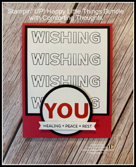 Stampin Up Happy Little Things, Happy Little Things Stampin Up Cards, Comforting Thoughts, Tea Boutique, Boutique Cards, Bee Designs, Pocket Scrapbooking, Stampin Up Catalog, Small Words