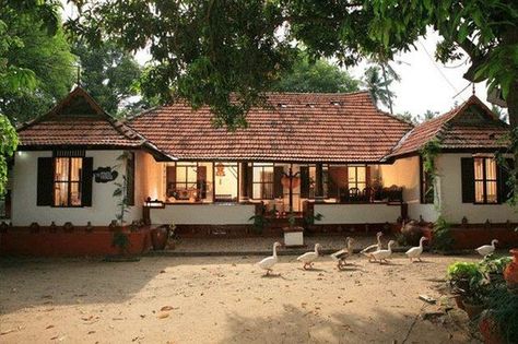 Farmhouse Style Homes, Kerala Traditional House, Exterior Farmhouse, Home Styles Exterior, Exterior Window, Farmhouse Architecture, Homes Exterior, Indian Home Design, Southern House Plans