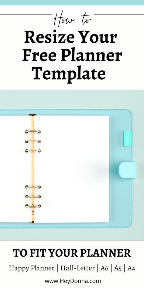 How to resize printables to fit a happy planner Classic Happy Planner Printables Free, Time Blocking Planner, Happy Planner Free Printable, Free Planner Templates, Happy Planner Printables, Classic Happy Planner, Printable Planner Pages, Time Blocking, Planner Printables Free