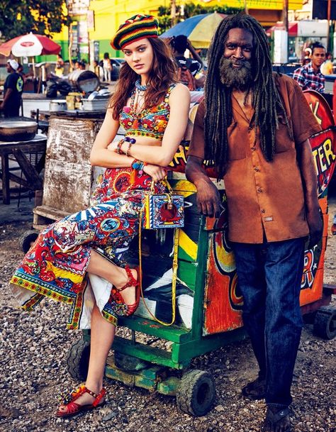 Jac Jagaciak Air Jamaica, Jac Jagaciak, Vintage Caribbean, Play Zone, Caribbean Fashion, Jamaican Culture, Tropical Fashion, Vogue Japan, Rainbow Color