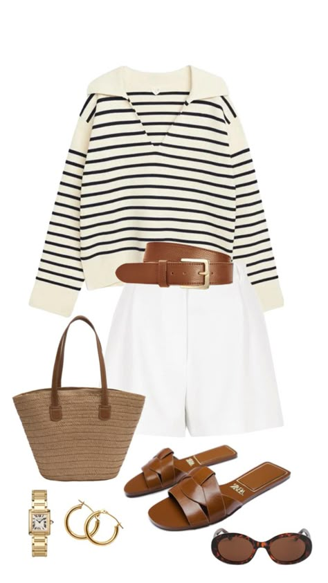 Hamptons Outfit Summer, Chic Mom Outfits, Hamptons Outfit, Italy Outfits, Hamptons Style, Looks Street Style, Causual Outfits, Casual Chic Outfit, Warm Outfits