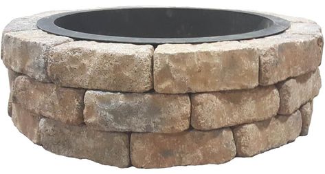 Paver Fire Pit, Outdoor Fire Pit Area, Concrete Fire Pit, Outside Fire Pits, Easy Fire Pit, Brick Fire Pit, Wall Fires, Fire Pit Kit, Fire Pit Swings