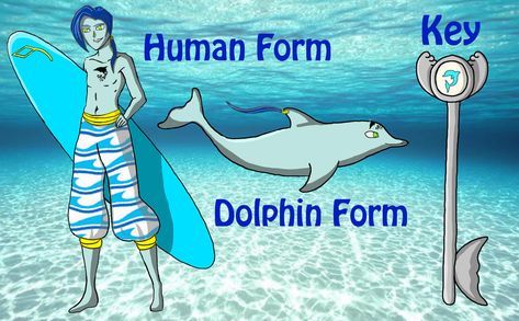 Fairy Tail oc:Delphinus the Dolphin by Autumnarie on DeviantArt Fairy Tail Oc, Celestial Spirit, Ice Magic, Key Collection, Fairy Tail Photos, Surfer Dude, Head Tattoos, Human Form, Let's Have Fun