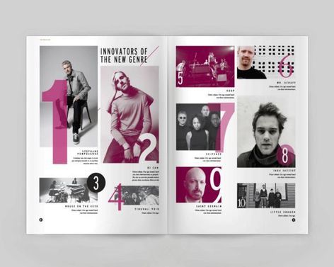 Creative Design, Editorial, Travel, Magazine, and Layout image ideas & inspiration on Designspiration Contents Page Design, Table Of Contents Design, Typography Editorial, Cv Inspiration, Contents Layout, 잡지 레이아웃, Yearbook Layouts, Magazine Table, Magazine Layouts