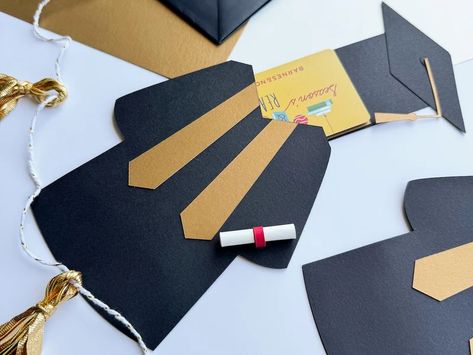 Graduation Gown Gift Card Holder – Cardstock Warehouse Card Holder Template, Gift Card Holder Template, Gifting Money, Graduation Gown, Metallic Paper, Graduation Cards, Money Gift, Gift Card Holder, Cardstock Paper