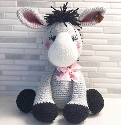 Amigurumi Donkey Free Crochet - Amigurumi Crochet Donkey Free Pattern, Sewing Burlap, Teddy Bear Knitting Pattern, Crochet Flower Blanket, Doll Amigurumi Free Pattern, Free Crochet Amigurumi, Diy Crochet Patterns, Crochet Toys Free, Crochet Teddy Bear Pattern