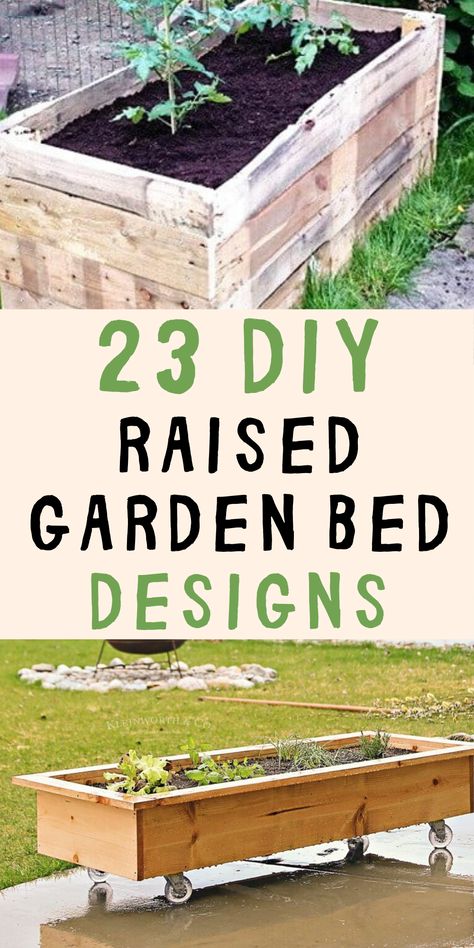 Here are 23 awesome DIY raised garden bed designs! Included are some elevated beds, bed made out of bricks, wooden rectangular beds, and a couple u-shaped ones as well. These are great for any backyard or porch garden. Spice up your landscape design with a raised bed vegetable garden, or just plant some nice looking flowers. Raised Garden Beds Patio Border, Backyard Flower Bed Ideas Raised Vegetable Gardens, Layered Raised Garden Beds, Raised Garden Bed On Patio, Raised Garden Boxes Layout, Raised Bed Design Ideas, Small Backyard Raised Garden, Raised Garden Bed Layout Design, Screened In Garden Raised Beds