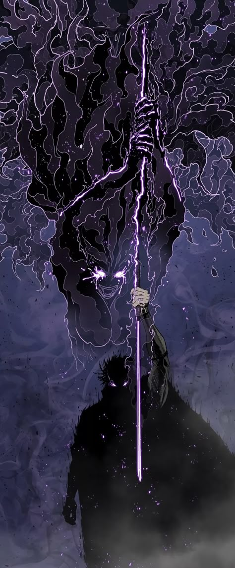 Dark Power Anime, Nephilim Aesthetic, Dark Powers Aesthetic, Manhwa Wallpaper Aesthetic, Darkness Powers, Manwha Wallpapers, Manhwa Magic, Legend Of The Northern Blade, Northern Blade