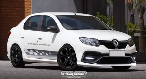 Después del Renault Sandero RS, ¿qué tal un Logan RS? - http://www.actualidadmotor.com/renault-logan-rs-un-render-por-x-tomi-design/ Logan Renault, Electric Pickup Truck, Car Budget, Acura Cars, Dacia Logan, Chevrolet Corvette Stingray, Bugatti Cars, Hot Hatch, Body Stickers