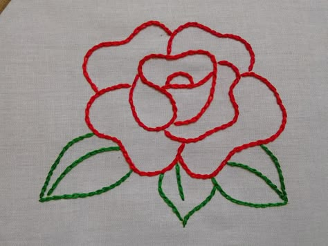 Hand Embroidery Chain Stitch Designs, Dress Hand Embroidery Designs, Back Stitch Embroidery Design, Aari Work Motifs, Simple Flower Embroidery Designs, Back Stitch Embroidery, Crewel Embroidery Patterns, Simple Hand Embroidery, Flower Pattern Drawing