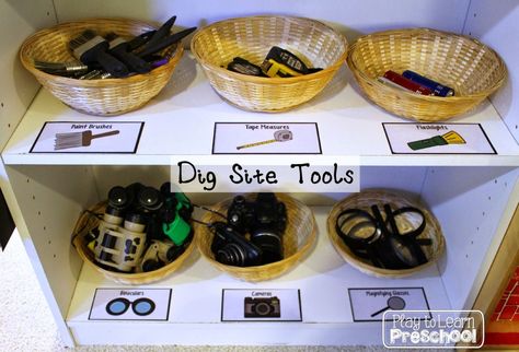 Dinosaur Dig Site tools Dinosaur Dramatic Play Ideas, Dinosaur Theme Preschool Dramatic Play, Paleontologist Dramatic Play, Dino Dramatic Play, Dino Dig Dramatic Play, Dinosaur Dramatic Play Preschool, Dinosaur Dramatic Play, Dinosaur Dig Site, Dinosaurs Eyfs