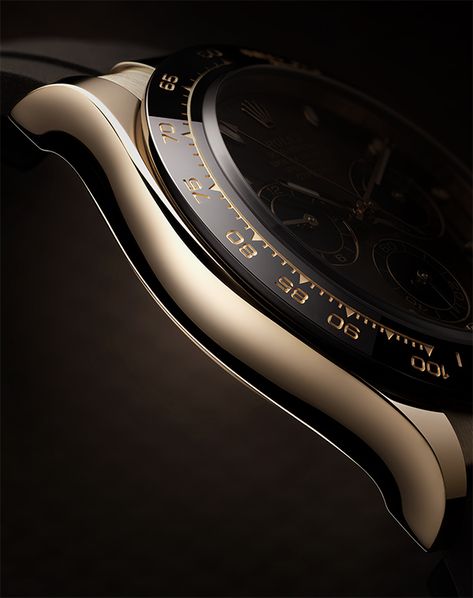 The monobloc Cerachrom bezel in high-tech ceramic on particular versions of the Daytona offers a number of advantages: it is corrosion resistant, virtually scratchproof and the colour is unaffected by UV rays. Made in a single piece, the monobloc Cerachrom bezel holds the crystal firmly in place on the middle case, ensuring waterproofness. #Rolex #CosmographDaytona Mvmt Watches Mens, Luxury Clock, Rolex Cosmograph Daytona, Cosmograph Daytona, Mens Fashion Watches, Watches Women Fashion, Beautiful Watches, Product Photos, Watch Collection