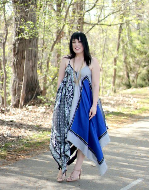 Boho Scarf Maxi Dress Boho Dress Patterns Free, Boho Dress Patterns, Free Dress Sewing Patterns, Boho Sewing, Diy Scarves, Hippy Life, Boho Dress Pattern, Maxi Dress Tutorials, Maxi Skirt Tutorial