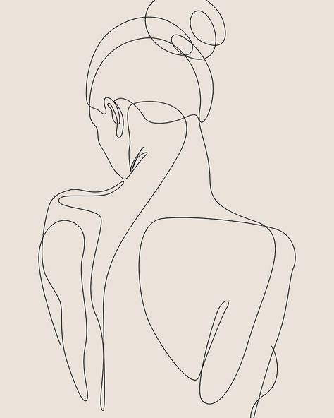 3 Likes, 1 Comments - PRINT SOCIÉTÉ (@printsociete) on Instagram: “MINIMALIST LINE FIGURE DRAWING ✨  📷: #pinterest” Business Card Design Minimalist, Positive Wall Art, Design Art Drawing, Beige Art, Line Art Design, Illustration Wall Art, Abstract Line Art, Aesthetic Painting, Abstract Lines