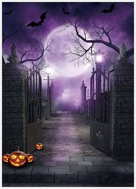 Halloween Backrounds, Haunted House Pictures, Halloween Live Wallpaper, Spooky Halloween Pictures, Gothic Pictures, Happy Halloween Pictures, Halloween Wallpapers, Pretty Halloween, Purple Halloween