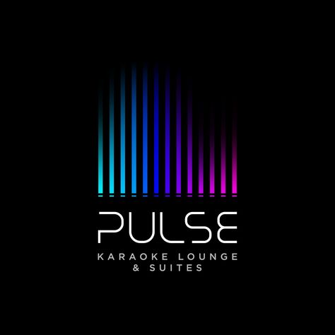 Karaoke Logo Design, Pulse Logo Design, Karaoke Logo, Pulse Logo, Karaoke Lounge, Disco Logo, Pop Art Studio, Dance Studio Decor, Sound Logo