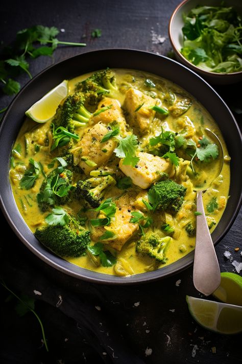 Mouthwatering Low-Carb Fish Curry with Coconut Milk: A Keto-Friendly Delight #ketodiet #ketorecipes #lowcarb Low Carb Recipes With Coconut Milk, Coconut Milk Fish Recipes, Keto Coconut Curry, Low Carb Fish Recipes, Fish In Coconut Milk, Coconut Fish Curry, Keto Curry, Curry With Coconut Milk, Fish Curry Recipe