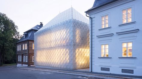 Dezeen has rounded up ten translucent buildings with exteriors clad in semi-transparent materials including polycarbonate and frosted glass. Acrylic Architecture, Plastic Cladding, Slate Shingles, Translucent Wall, Polycarbonate Panels, Glass Building, Timber Buildings, Institute Of Contemporary Art, Timber Structure