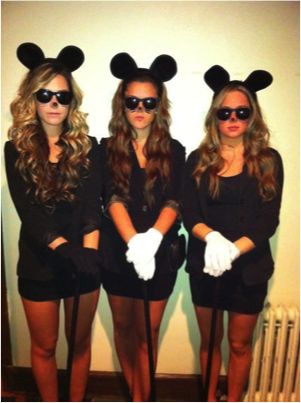 Not all of us are Pinterest Queens - so here's the cheap and easy Halloween costumes. 3 People Halloween Costumes, 3 Blind Mice, 3 People Costumes, Best Group Halloween Costumes, Trio Costumes, Twin Day, Best Friend Halloween Costumes, Trio Halloween Costumes, Halloween Costumes For 3