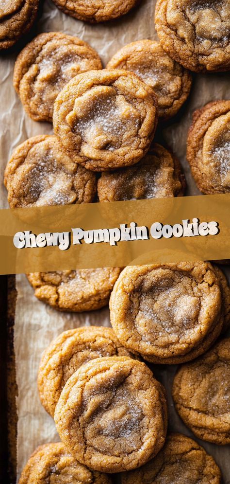 Embrace the cozy vibes of fall with our Chewy Pumpkin Cookies Delight! 🍂 Delight in the earthy flavors of pumpkin and subtle hints of spice, creating the perfect tender, chewy bite. Ideal for sharing with friends or enjoying by a fire, these cookies are destined to be your seasonal favorite. Ready your kitchen for a baking adventure and let the comforting aroma of freshly baked pumpkin fill your home! 🧡✨ #pumpkinmadness #cookiecraze #bakingbliss #fallflavors #sweettreats Pumpkin Marshmallow Cookies, Pumpkin Spice Latte Cookies, Pumpkin Thumbprint Cookies, Maple Pumpkin Cookies, Chewy Pumpkin Cookies, Pumpkin Chocolate Chip Bread, Chocolate Chip Bars, Pumpkin Spice Cookies, Spice Muffins