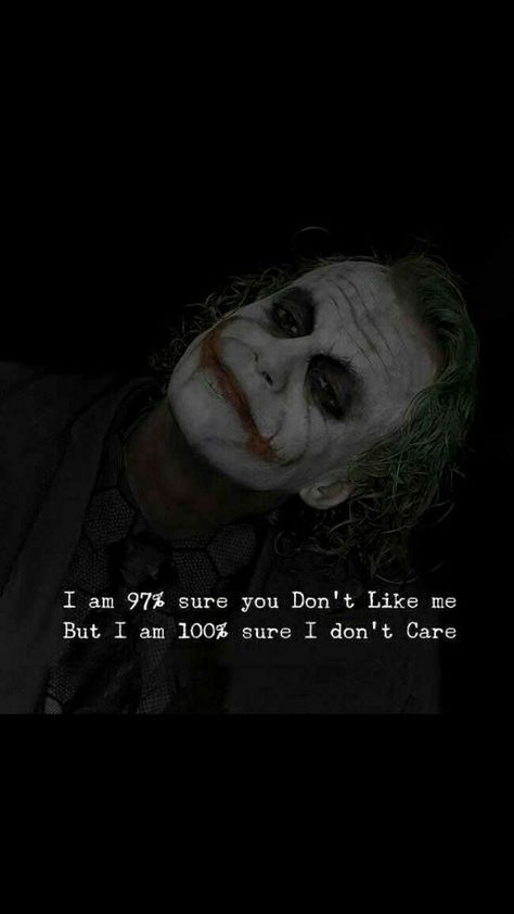 Yey or nay?? Follow me for more.. IG: _madamen_ #pin #pins #pinterest #like #love #joker #harley #jokersquote #quotes #quote Batman Joker Quotes, Joker Quotes Wallpaper, Cold Quotes, Scary Quotes, Sorry Quotes, Winning Quotes, Joker Harley, Funny Day Quotes, Truths Feelings