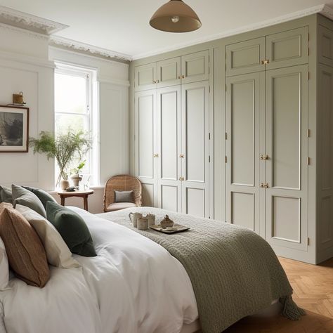 Bedroom Wardrobe Ideas, Bedroom Built Ins, Bedroom Wardrobe Design, Bedroom Built In Wardrobe, Closet Built Ins, Sage Green Bedroom, Wardrobe Designs, Build A Closet, Bedroom Wardrobe