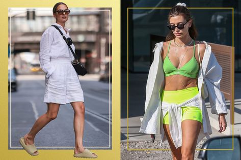 Struggling to figure out what to pack for your big vacation? We're rounding up 18 celebrity-inspired beach outfits that will work for whatever you have planned. Celebrity Beach Outfits, Beach Street Style, Outfits To Wear To The Beach, Aussie Summer, 15 Outfits, Beach Street, Straw Hat Beach, Flattering Swimsuits, Outfits To Wear