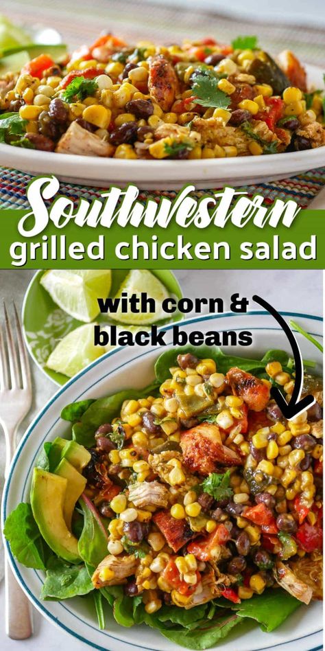 Chicken Black Beans Corn, Pizza Seafood, Vegetables Pizza, Seafood Salads, Chicken Salad Dressing, Chicken Black Beans, Cold Salads, Poblano Pepper, Black Beans Corn