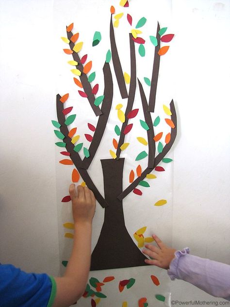 Simple and Easy Fall Tree Activity for fine motor skills. Fall Leaves Activities, Tree Activity, Fine Motor Activity, Fall Activity, Fun Fall Crafts, Fall Art Projects, Fun Fall Activities, Autumn Activities For Kids, Fall Tree